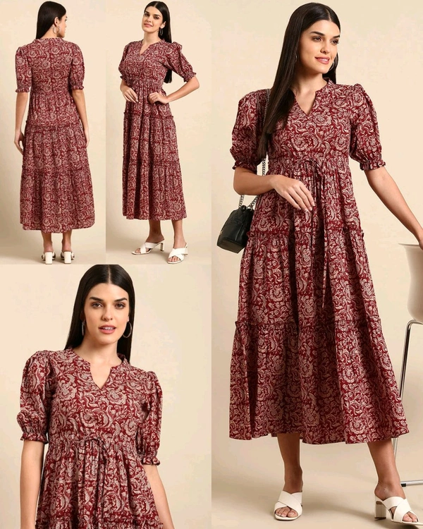Beautiful pure cotton Full Length Gown - L