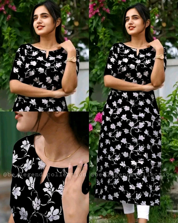 Office & College Wear KURTIS - Black, 2XL