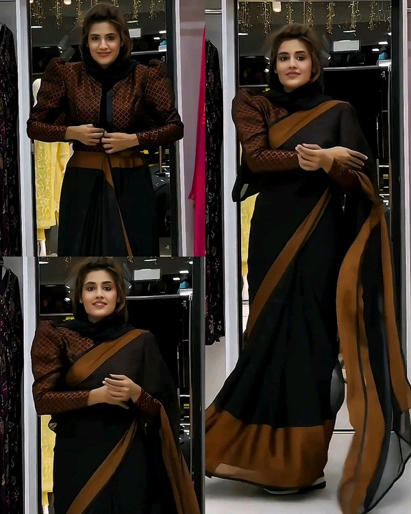 30 Secounds Gown Saree - L