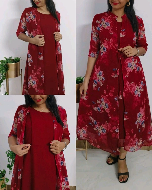Feeding Georgette Attached Coat Type - 2XL