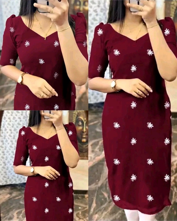 Graceful Kurtis - Maroon, XL