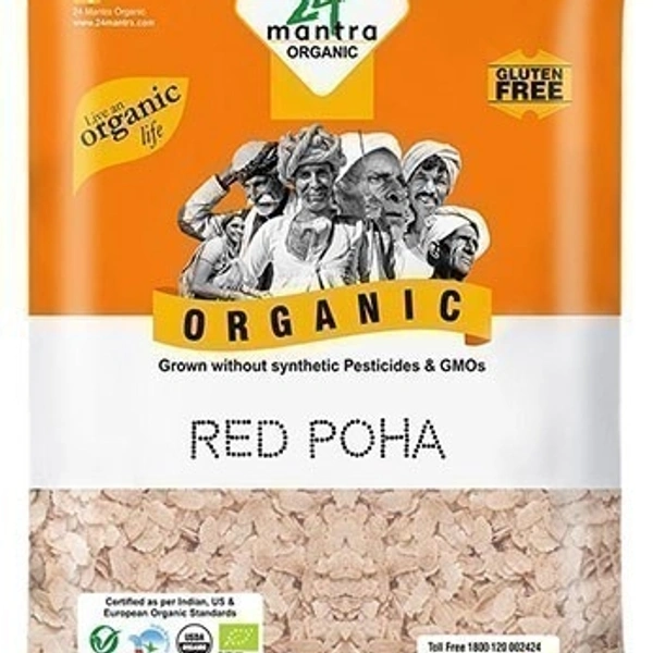 24 Mantra Organic Red Poha 500g