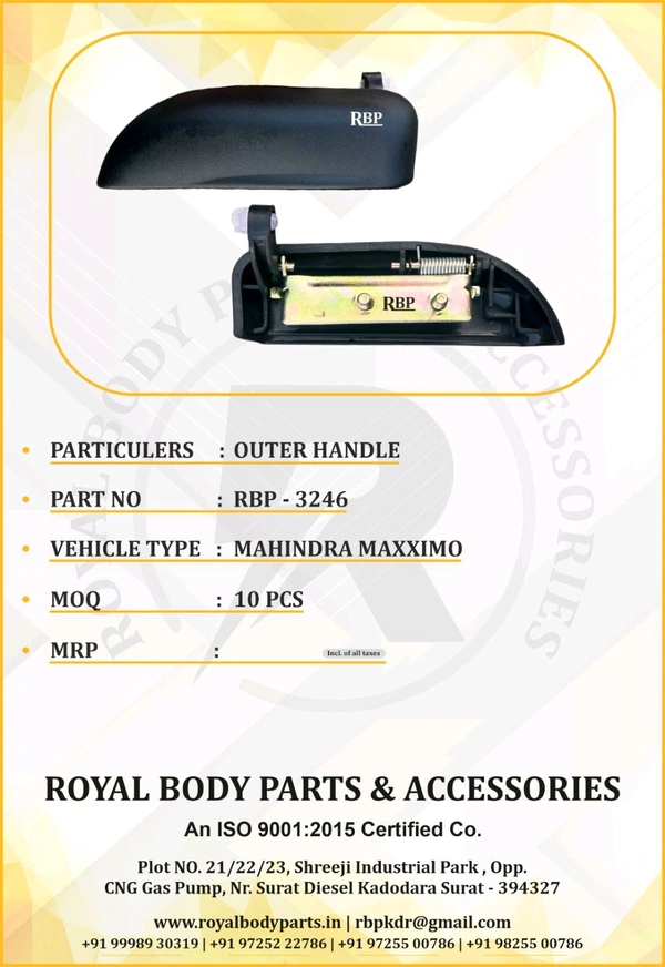 MAHINDRA MAXXIMO OUTER HANDLE 