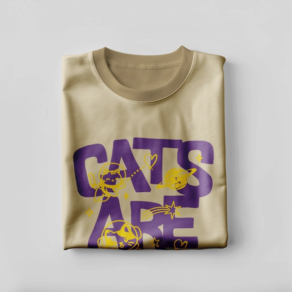 AstroCat T-Shirt - beige, s