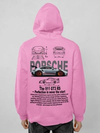 porsche 911 hoodie - pink, xl