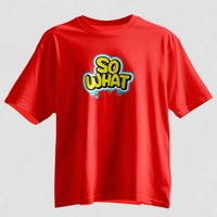 So What Oversized Graphic T-Shirt – Unisex Streetwear  - red, l