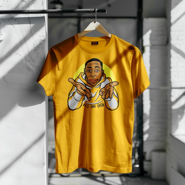 Too Easy – Minimalist Icon Tee - yellow, s