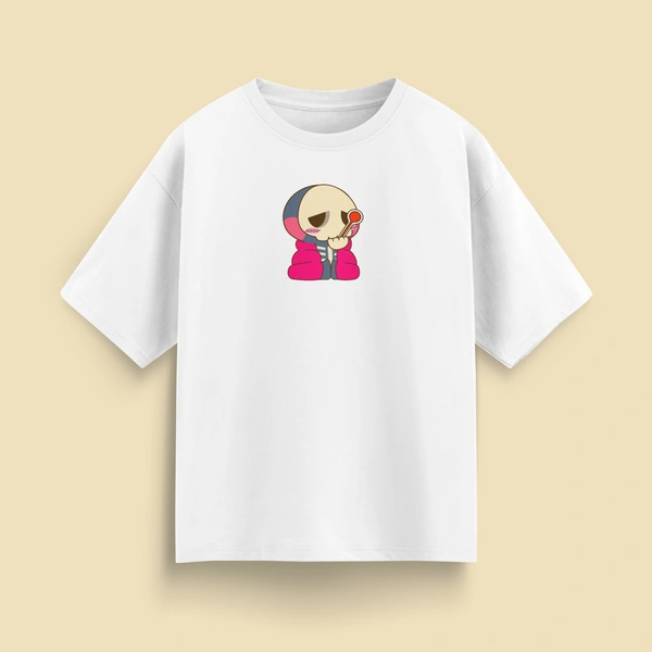 RULED Oversized Tee – Chill Graphic Streetwear  - white, m