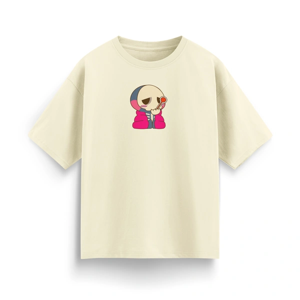 RULED Oversized Tee – Chill Graphic Streetwear  - off white, m