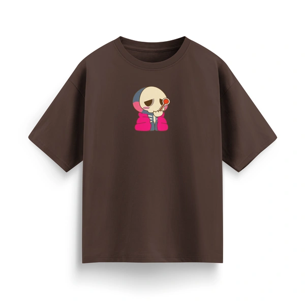 RULED Oversized Tee – Chill Graphic Streetwear  - brown, xl