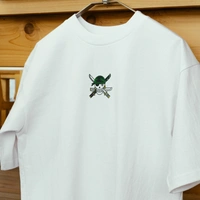 RULED Zoro's Three-Sword Dragon Strike Tee ⚔🐉🔥 - white, s