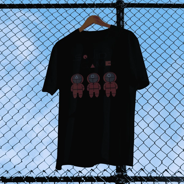Squid Game Guard Trio Tee 🔺🔲⭕ - black, xl