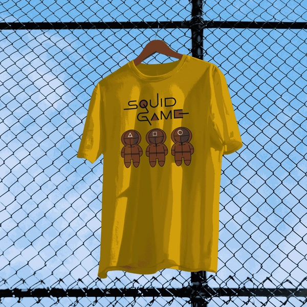 Squid Game Guard Trio Tee 🔺🔲⭕ - yellow, m
