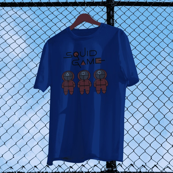 Squid Game Guard Trio Tee 🔺🔲⭕ - royal blue, m