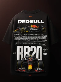 RULED RB20 Inspired F1 Racing Oversized Streetwear T-Shirt India - black, xxl