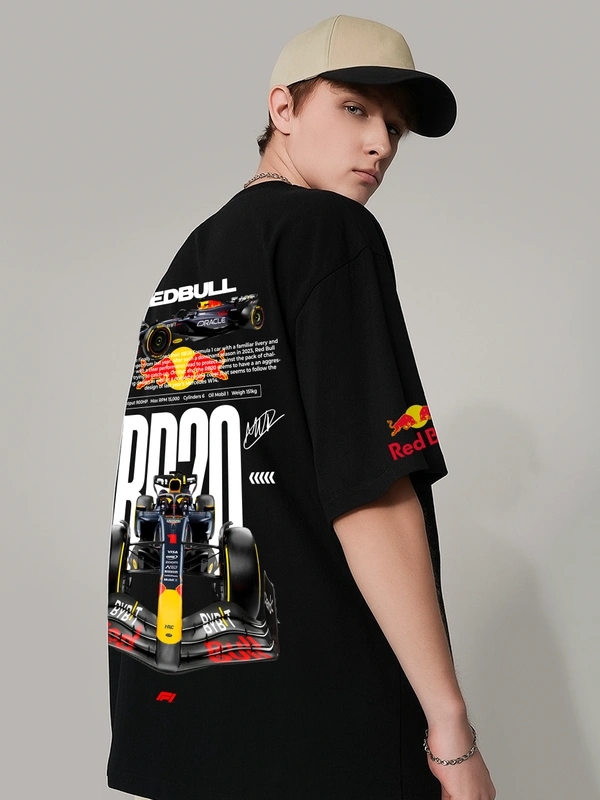 RULED RB20 Inspired F1 Racing Oversized Streetwear T-Shirt India - black, xxl