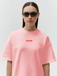 RULED Lost in Grim – Dark Aesthetic Graphic T-Shirt - baby pink, xxl