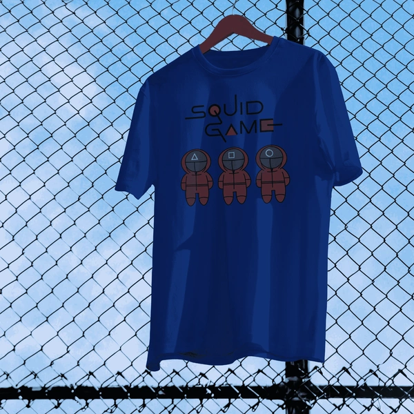 Squid Game Guard Trio Tee 🔺🔲⭕ - royal blue, m