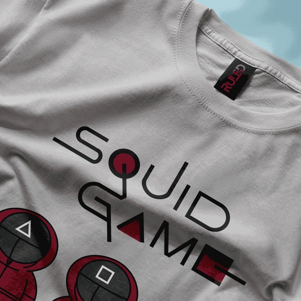 Squid Game Guard Trio Tee 🔺🔲⭕ - grey, xl