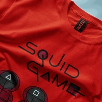 Squid Game Guard Trio Tee 🔺🔲⭕ - red, m