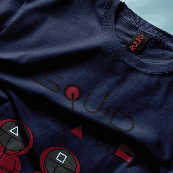 Squid Game Guard Trio Tee 🔺🔲⭕ - navy  blue, xl