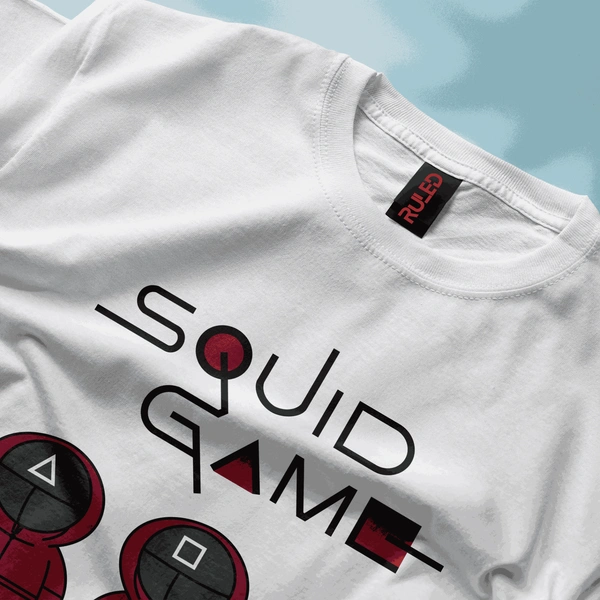 Squid Game Guard Trio Tee 🔺🔲⭕ - white, s