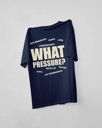 RULED WHAT PRESSURE? Oversized T-Shirt - navy blue, m