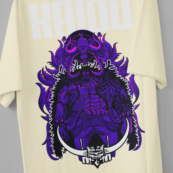 RULED Kaido Thunder Beast Oversized Tee - off white, m