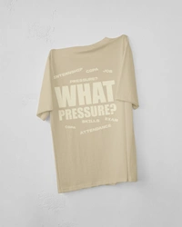 RULED WHAT PRESSURE? Oversized T-Shirt - beige, m
