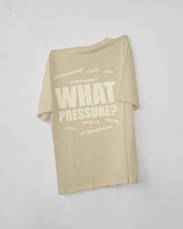 RULED WHAT PRESSURE? Oversized T-Shirt - beige, m