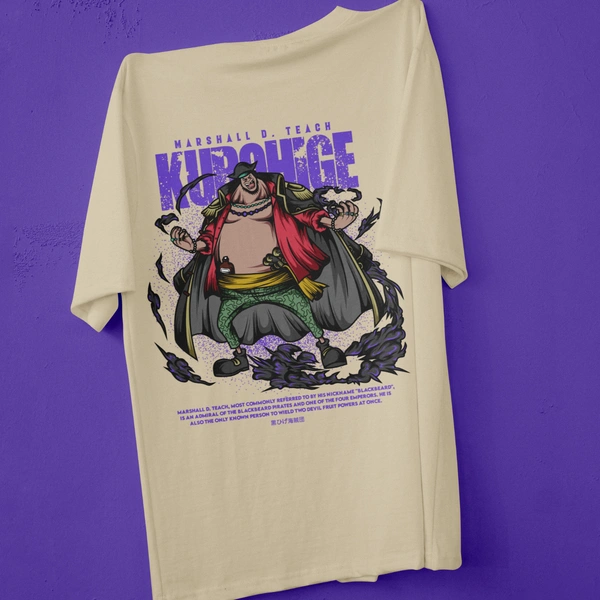 RULED Blackbeard's Wrath - One Piece Tribute Tee - beige, m