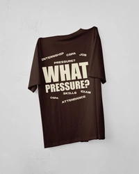 RULED WHAT PRESSURE? Oversized T-Shirt - brown, m