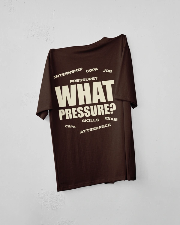RULED WHAT PRESSURE? Oversized T-Shirt - brown, m