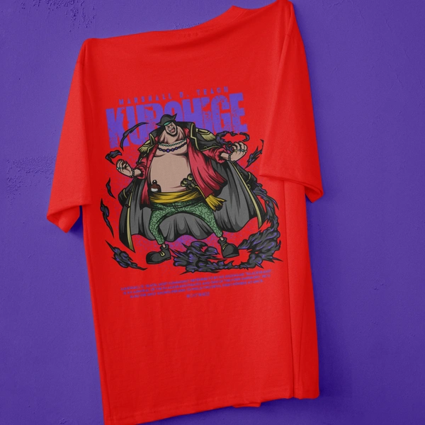 RULED Blackbeard's Wrath - One Piece Tribute Tee - red, l