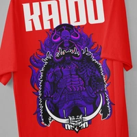 RULED Kaido Thunder Beast Oversized Tee - red, m