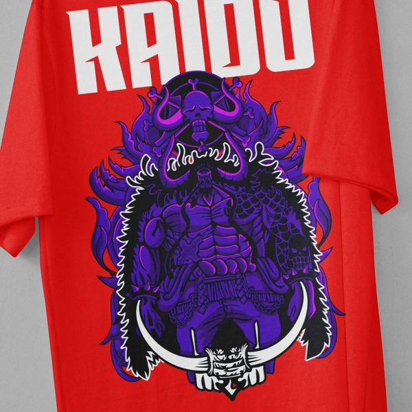 RULED Kaido Thunder Beast Oversized Tee - red, m