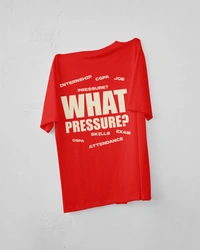 RULED WHAT PRESSURE? Oversized T-Shirt - red, s
