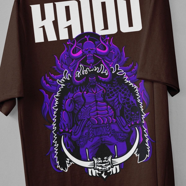 RULED Kaido Thunder Beast Oversized Tee - brown, l
