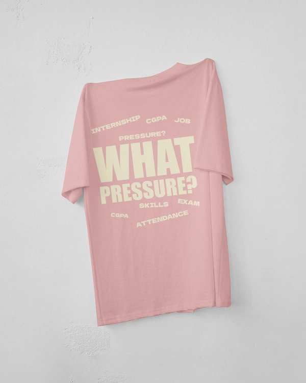 RULED WHAT PRESSURE? Oversized T-Shirt - baby pink, m