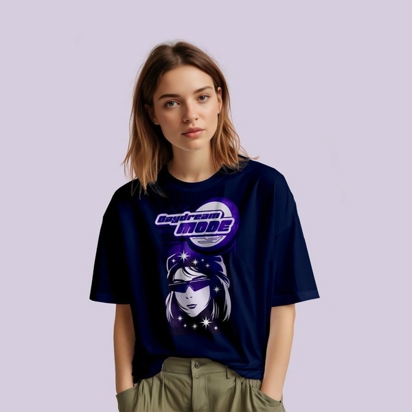 RULED Daydream Mode Oversized T-Shirt - navy blue, xl
