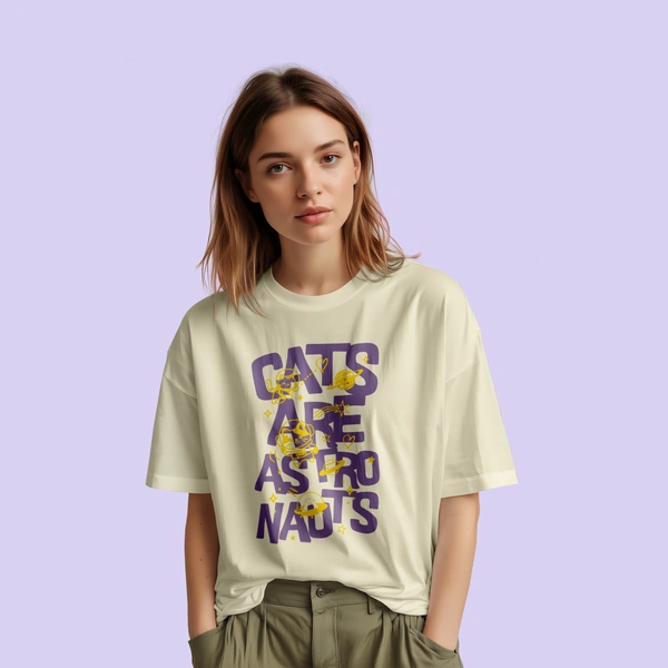 AstroCat T-Shirt - off white, l