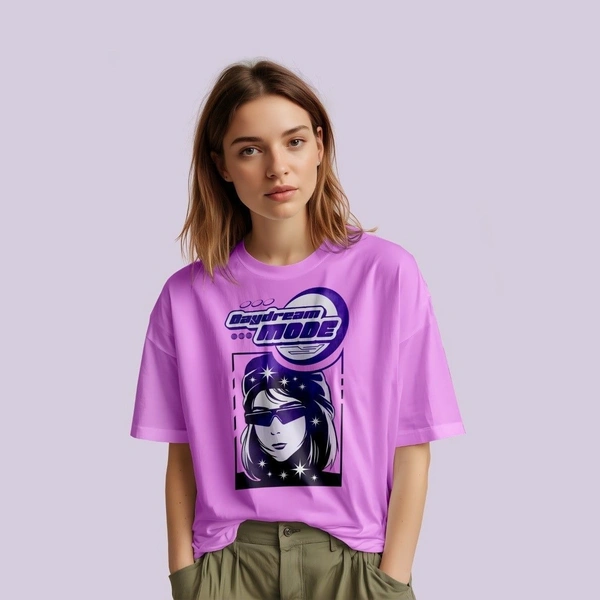 RULED Daydream Mode Oversized T-Shirt - lavender, m