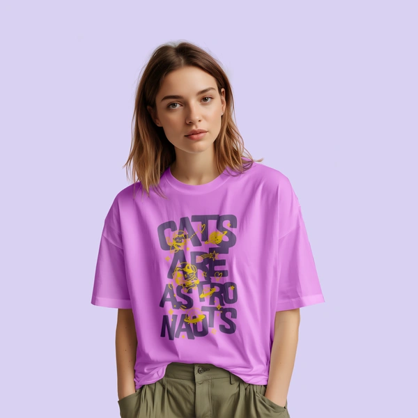 AstroCat T-Shirt - lavender, l