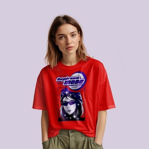 RULED Daydream Mode Oversized T-Shirt - red, xl