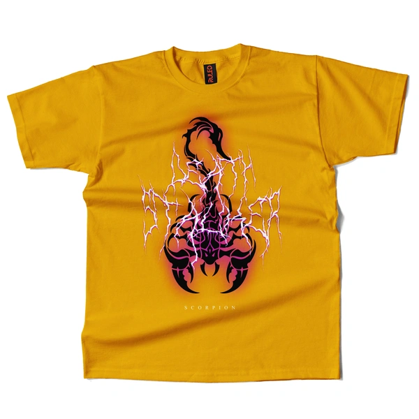 Scorpion Thunderstorm Graphic Tee - yellow, s
