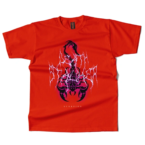 Scorpion Thunderstorm Graphic Tee - red, m