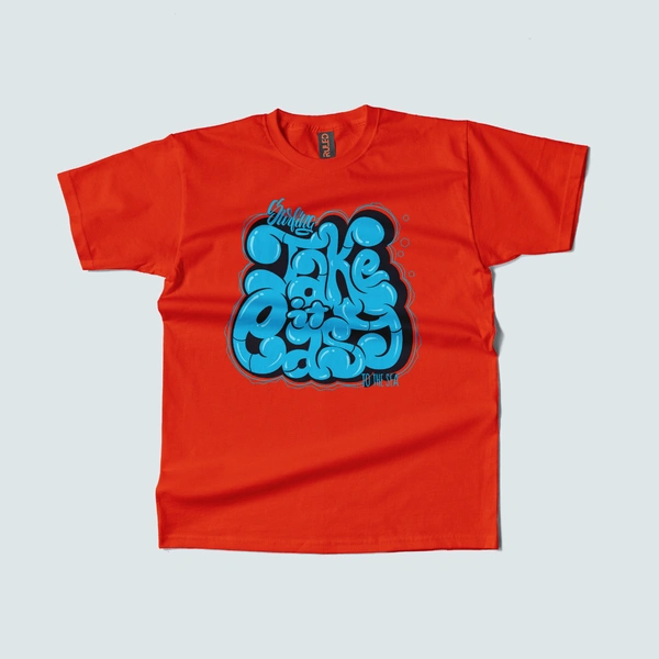 Streetwear Chill – Take It Easy Cotton Tee - red, s