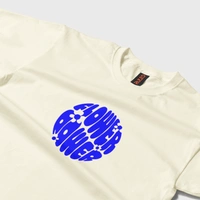 RULED Flower Power Oversized T-Shirt – Cream | Graphic Unisex Tee | Streetwear Style - off white, s