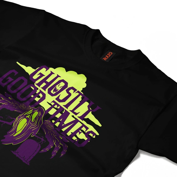 Ghostly Good Times - Spooky Vibes Tee - black, m