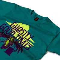 Ghostly Good Times - Spooky Vibes Tee - teal, l